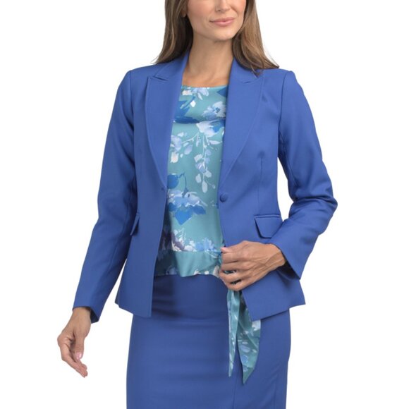 TAHARI ASL Cobalt Open Jacket